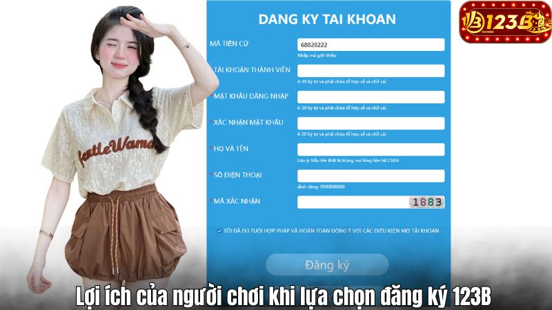 123B Đăng Ký Lợi ích của người chơi khi lựa chọn đăng ký 123B