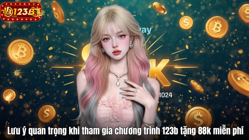 123B tặng 88k miễn phí khi đăng ký tài khoản cho tân thủ Lưu ý quan trọng khi tham gia chương trình 123b tặng 88k miễn phí